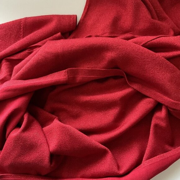 VINTAGE  RED SHIMMER TOP PLUS LIKE NEW - Picture 7 of 13